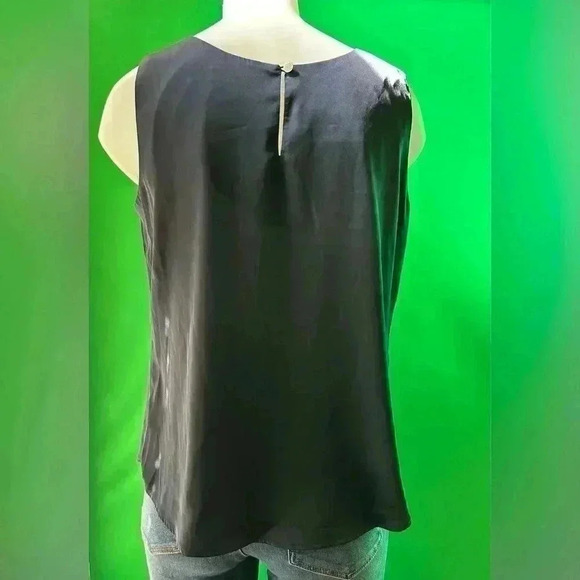 The Limited navy sleeveless blouse, back keyhole, size Small - Picture 4 of 5